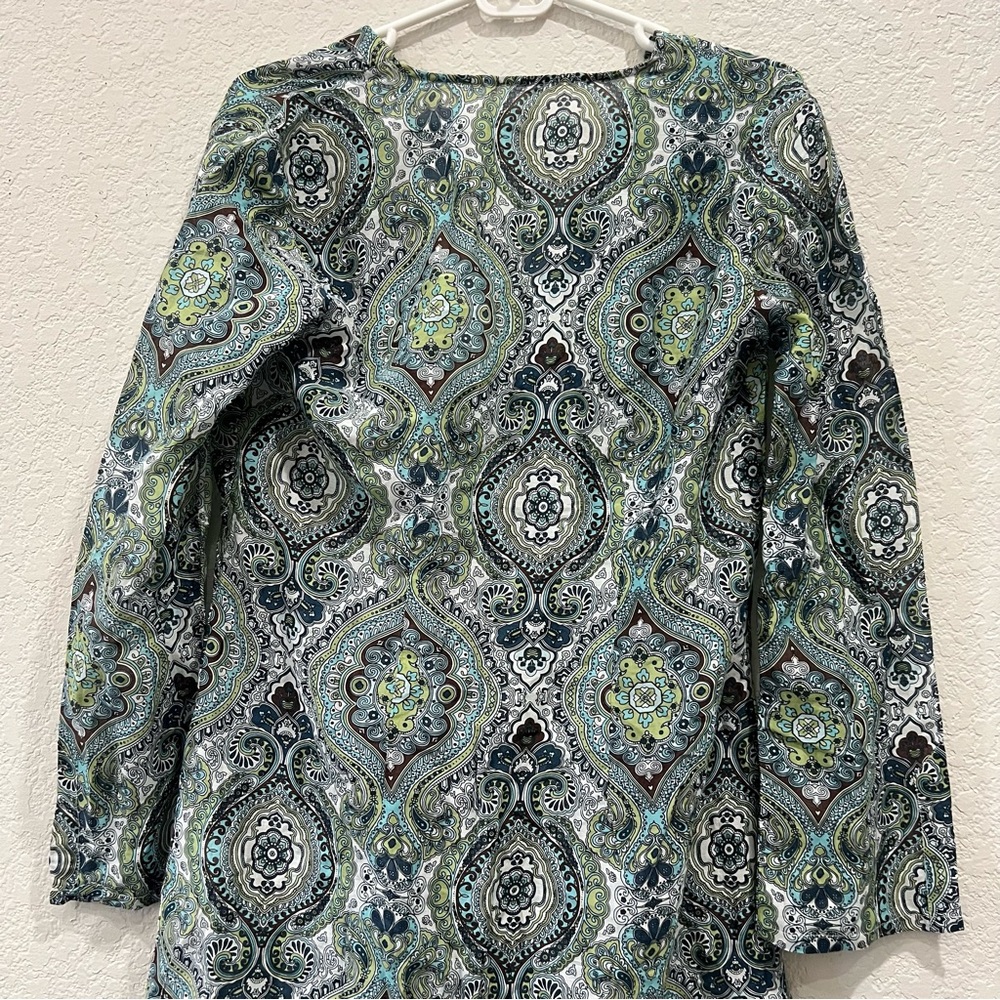 Athleta Surfside Kurta Paisley Coverup Tunic Silk Size Small - Picture 7 of 10